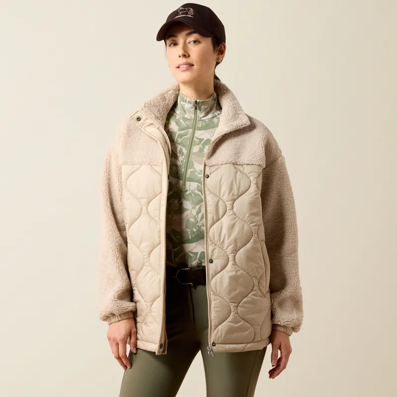 Ariat Womens Sherpuff Jacket in Chateau Grey-4