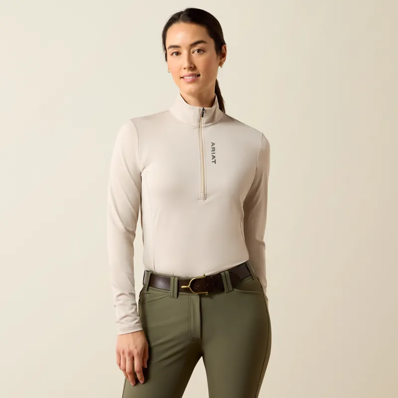 Ariat Women's Lunaveil 1/2 Zip Baselayer in Chateau Grey