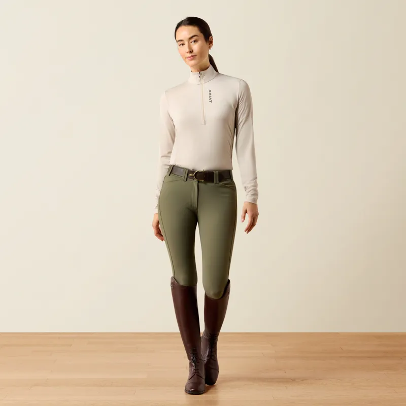 Ariat Women's Lunaveil 1/2 Zip Baselayer in Chateau Grey-1