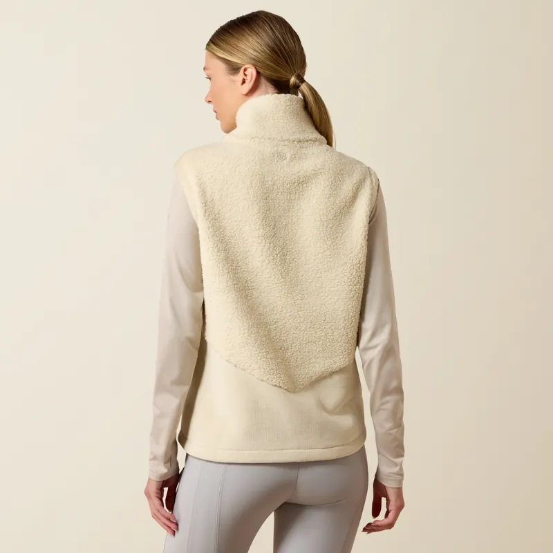 Ariat Women's Laviolette Full Zip Gilet in Almond Milk-3