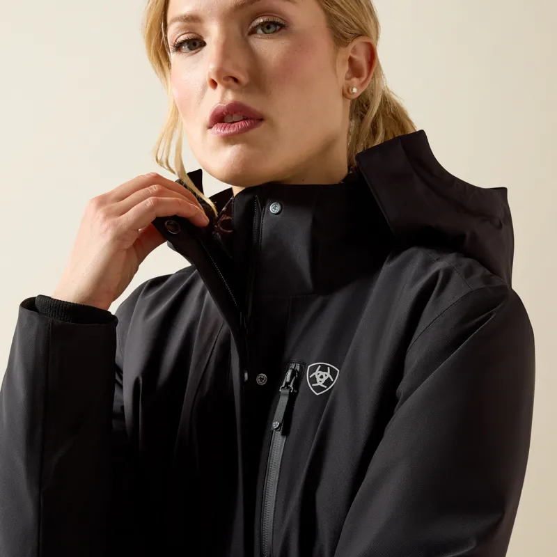 Ariat Womens Long Rider Waterproof Coat Black-4