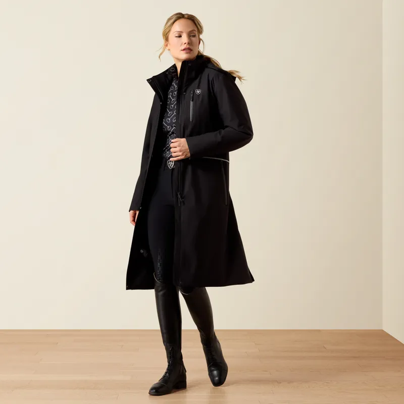 Ariat Womens Long Rider Waterproof Coat Black-1