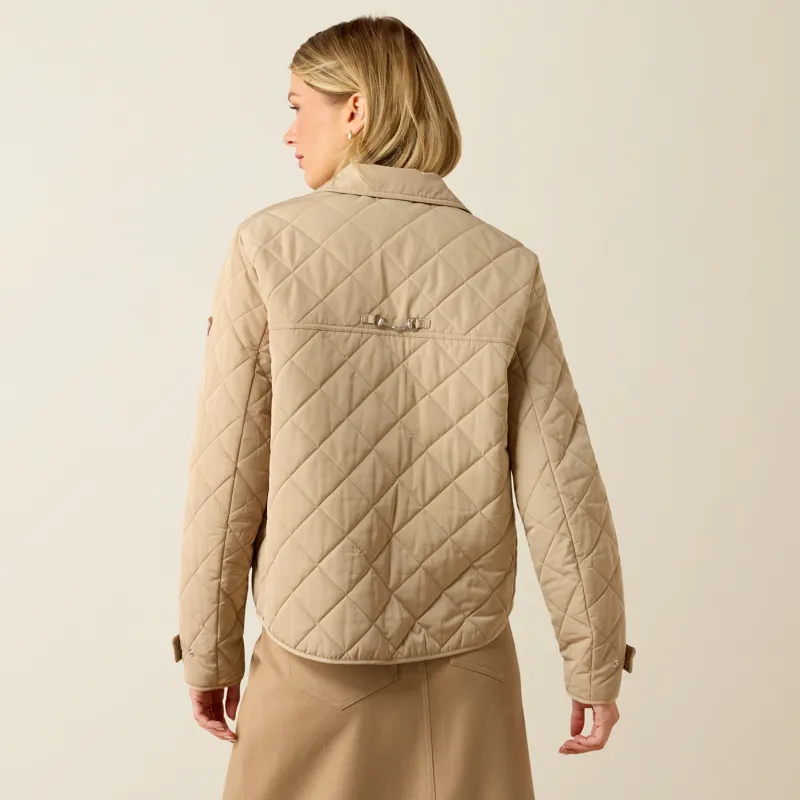 Ariat Womens Woodgate Quilted Jacket in Crockery-2