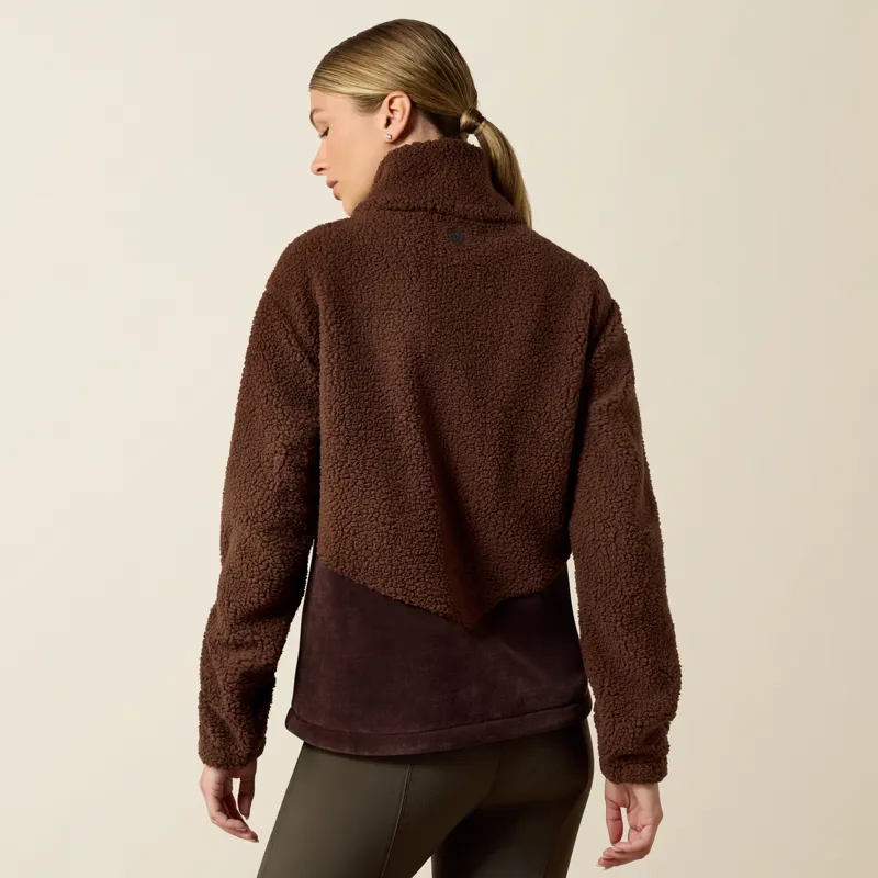  Ariat Women's Laviolette Full Zip Jumper in Chocolate Plum-2