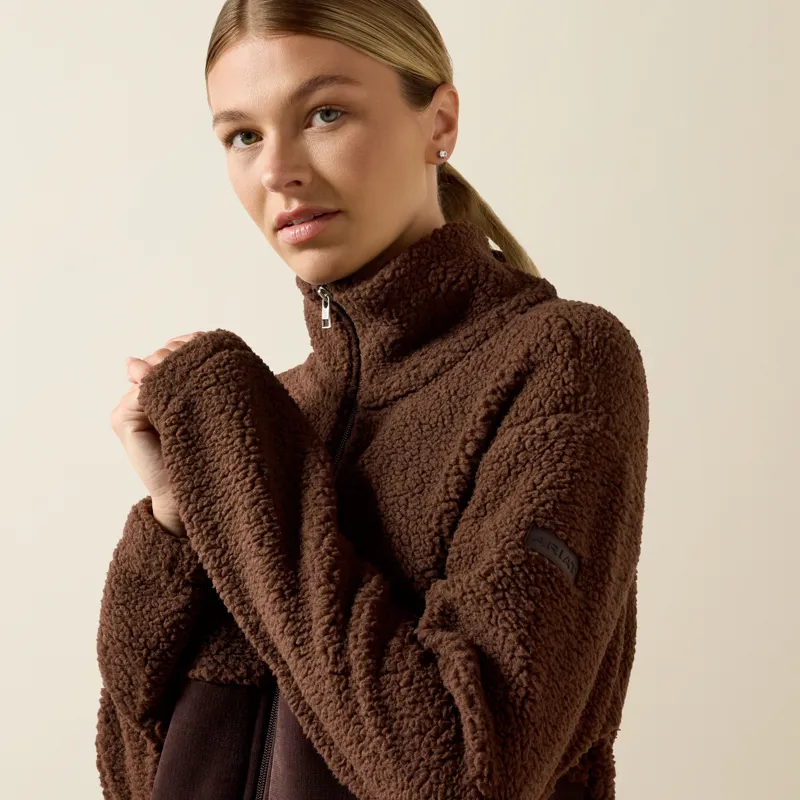  Ariat Women's Laviolette Full Zip Jumper in Chocolate Plum