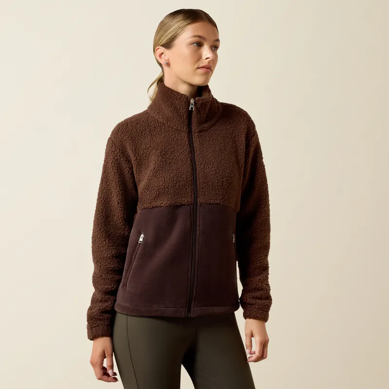  Ariat Women's Laviolette Full Zip Jumper in Chocolate Plum-1