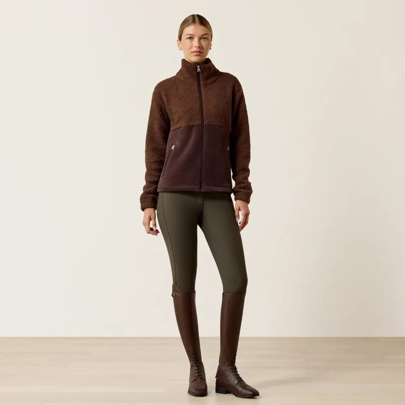  Ariat Women's Laviolette Full Zip Jumper in Chocolate Plum-3
