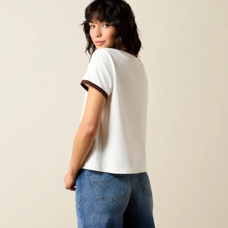 Ariat Women's Sundance Short Sleeve T-Shirt in Parchment-3