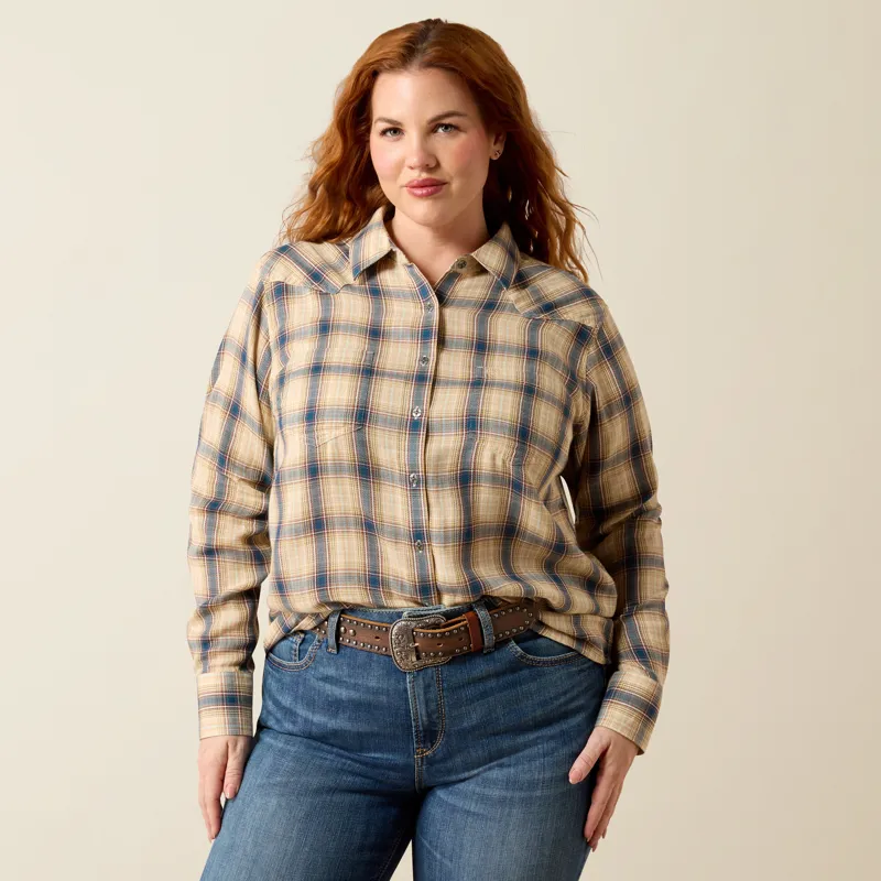 Ariat Women's Billie Jean Western Shirt in Horizon Plaid-5