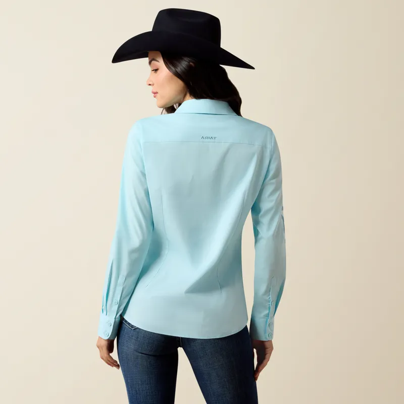 Ariat Womens Team Kirby Western Shirt in Aquaesque-3