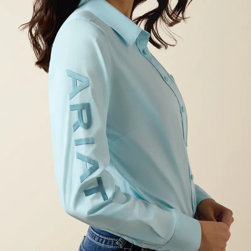Ariat Womens Team Kirby Western Shirt in Aquaesque-5