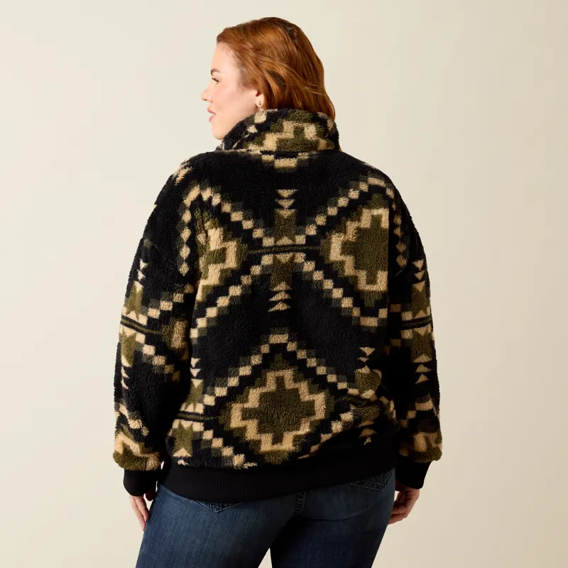 Ariat Womens Berber Sweatshirt in Gambit Southwestern Print-3