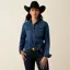 Ariat Womens Farriday Denim Shirt in Stella Blue