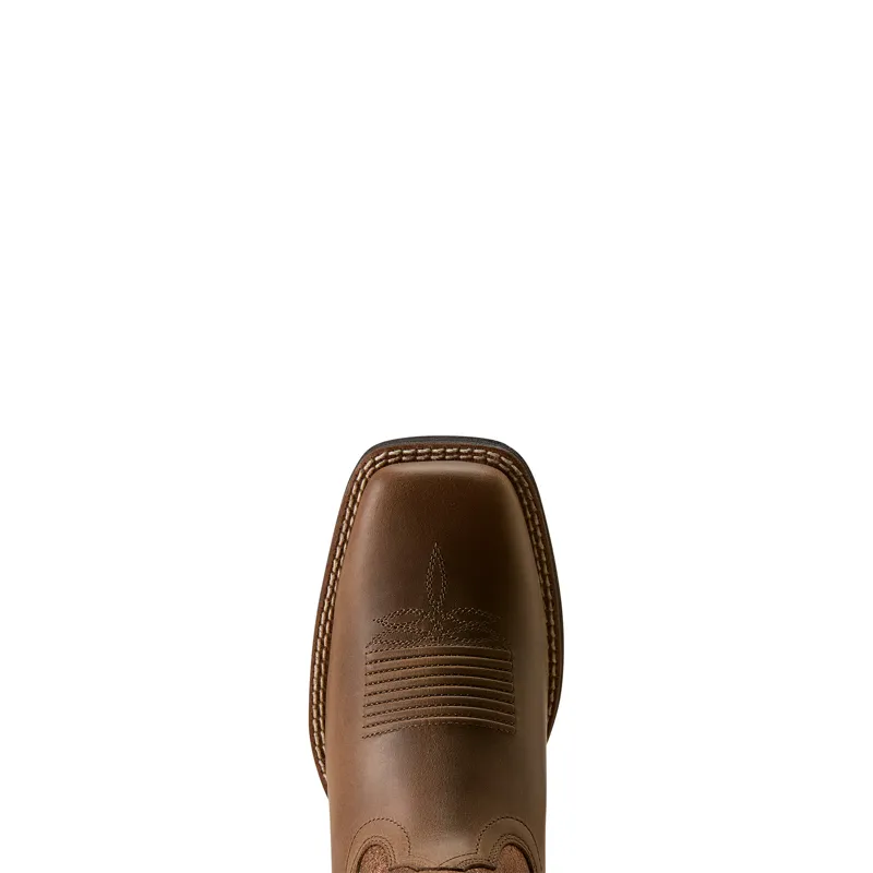 Ariat Womens Cattle Caite Wide Square Toe Western Boot Mocha Dust With Copper Ridge-3