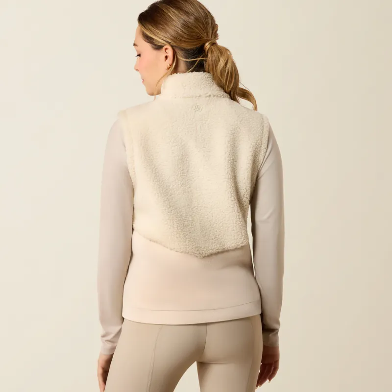 Ariat Youth Laviolette Full Zip Gilet in Almond Milk-2