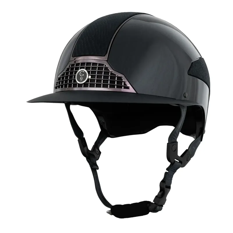 Gatehouse Oxer Riding Hat Large Peak Black-2