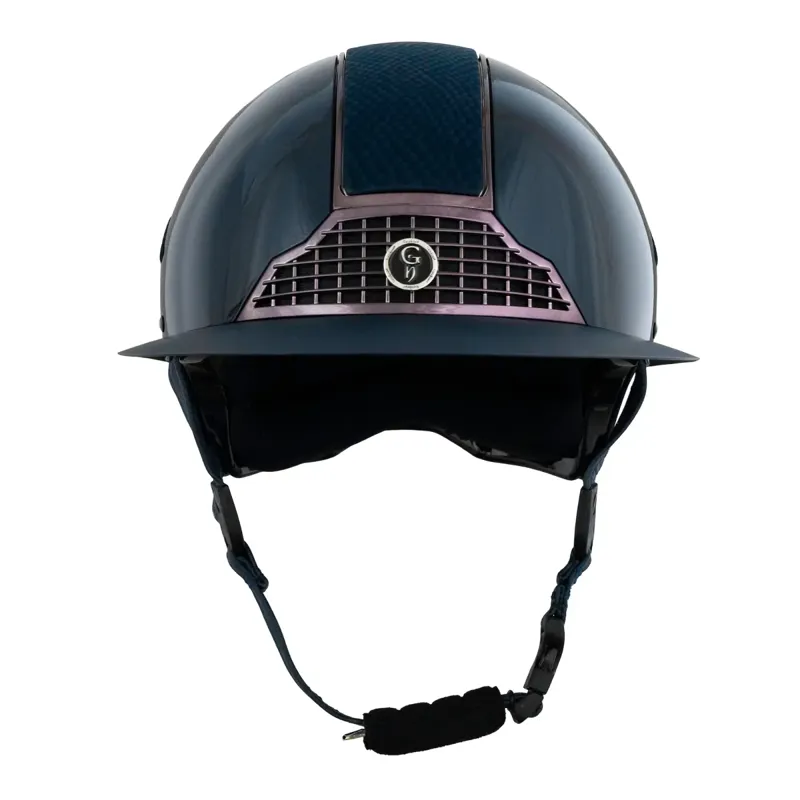 Gatehouse Oxer Riding Hat Large Peak Navy-4