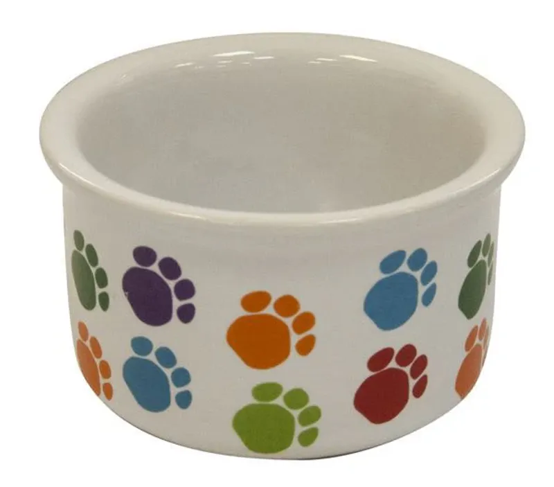 Mini Mates Paw Print Small Animal Bowl