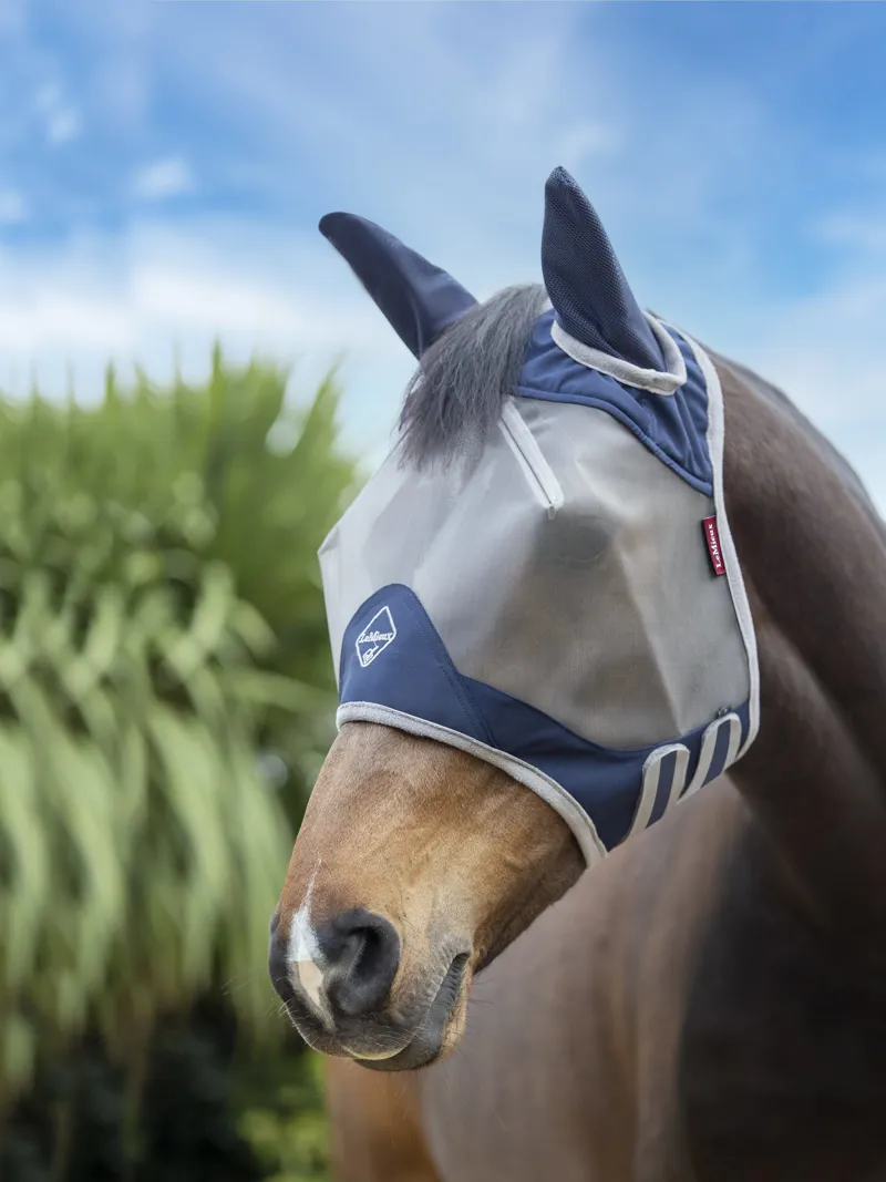 LeMieux Armourshield Pro Half Fly Mask Navy-3