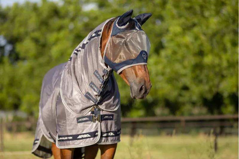 LeMieux Armourshield Pro Half Fly Mask Navy-4