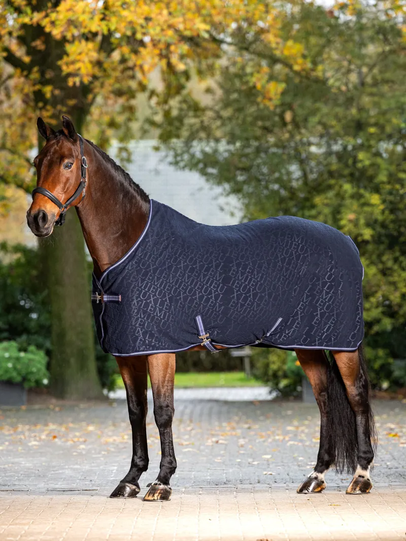 LeMieux Arika Monogram Fleece Rug Navy