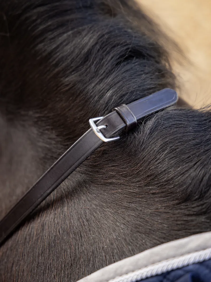 LeMieux Leather Laced Reins Brown/Silver-1