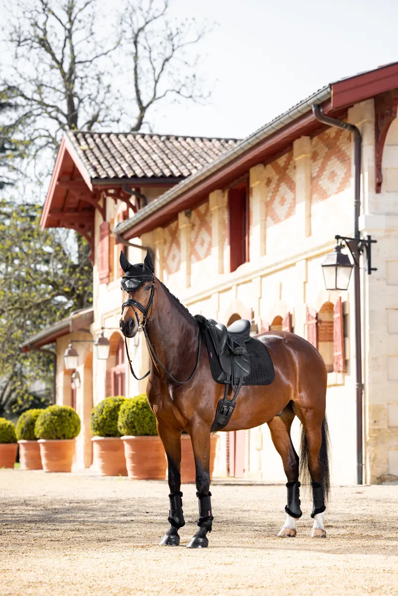 LeMieux Merino+ Half Lined Dressage Square Black/Black-1