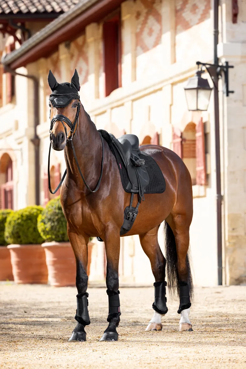 LeMieux Merino+ Half Lined Dressage Square Black/Black-2