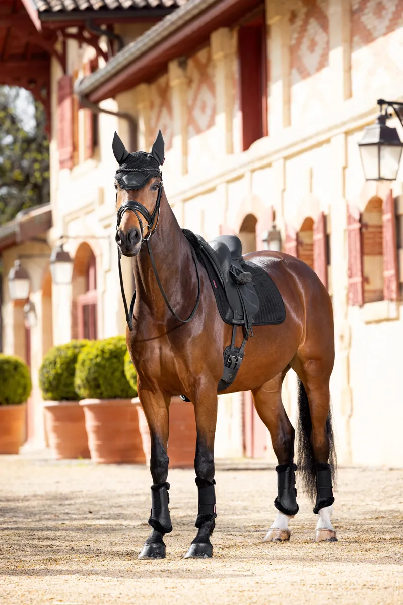 LeMieux Merino+ Half Lined Dressage Square Black/Black-3