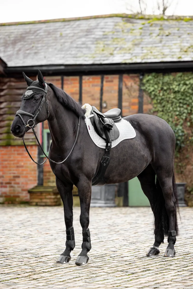 LeMieux Merino+ Half-Lined GP Square in White and Natural-2