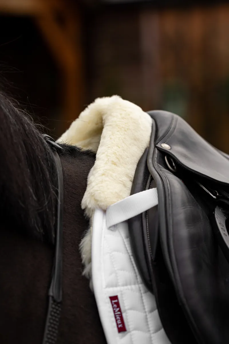 LeMieux Merino+ Half-Lined GP Square in White and Natural-3