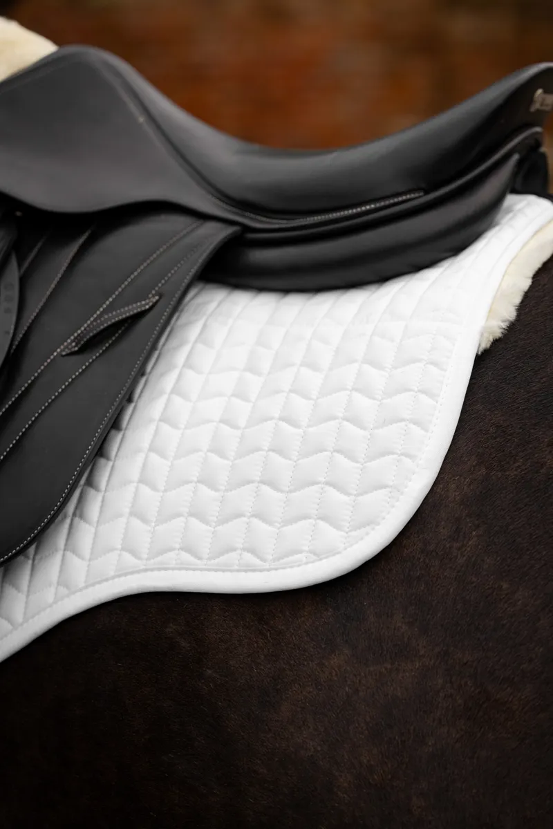 LeMieux Merino+ Half-Lined GP Square in White and Natural-4