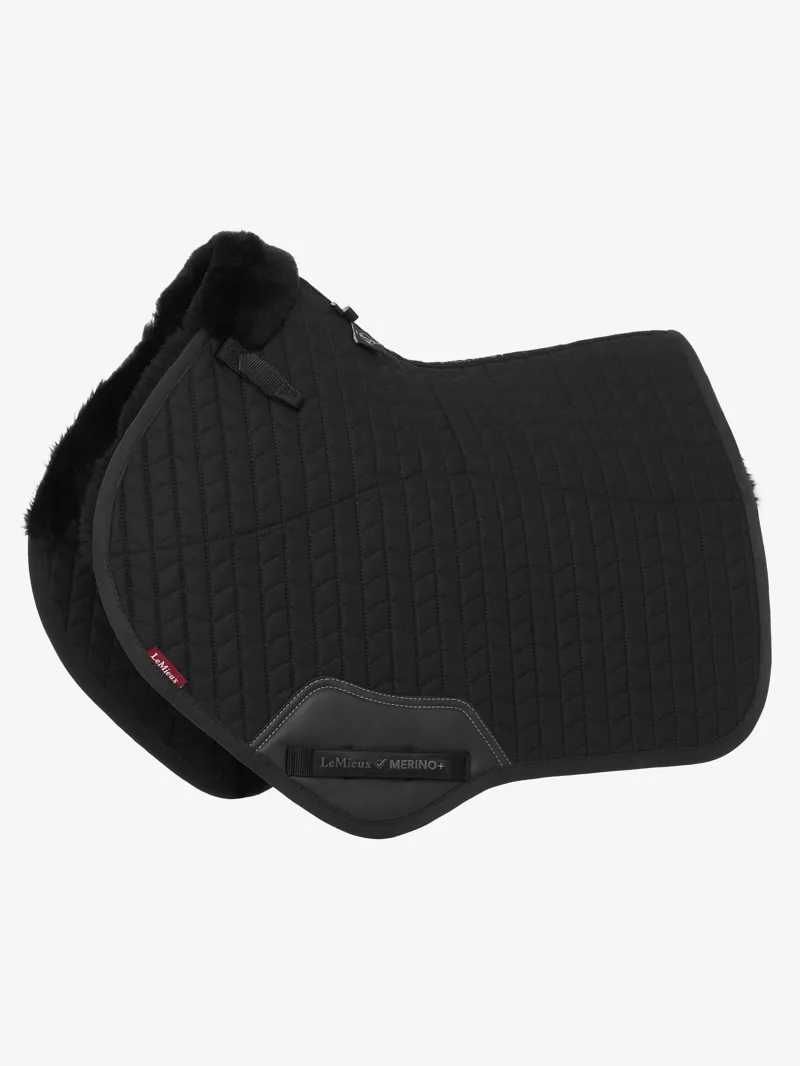 LeMieux Merino+ Half Lined Close Contact Square Black/Black-1