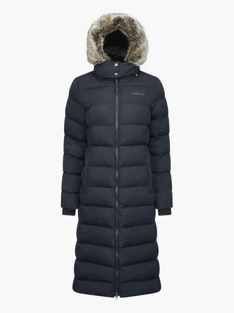 LeMieux Harper Longline Puffer Coat Navy-1
