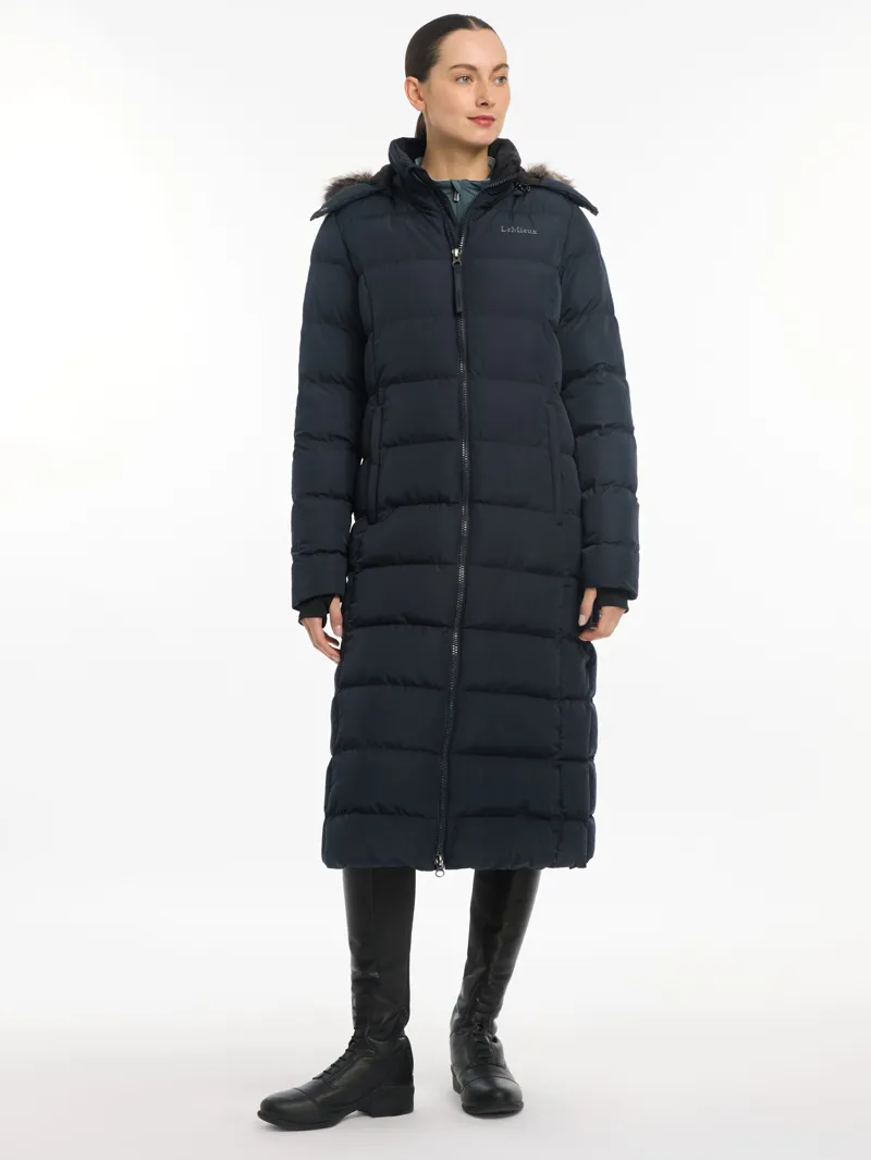 LeMieux Harper Longline Puffer Coat Navy-3