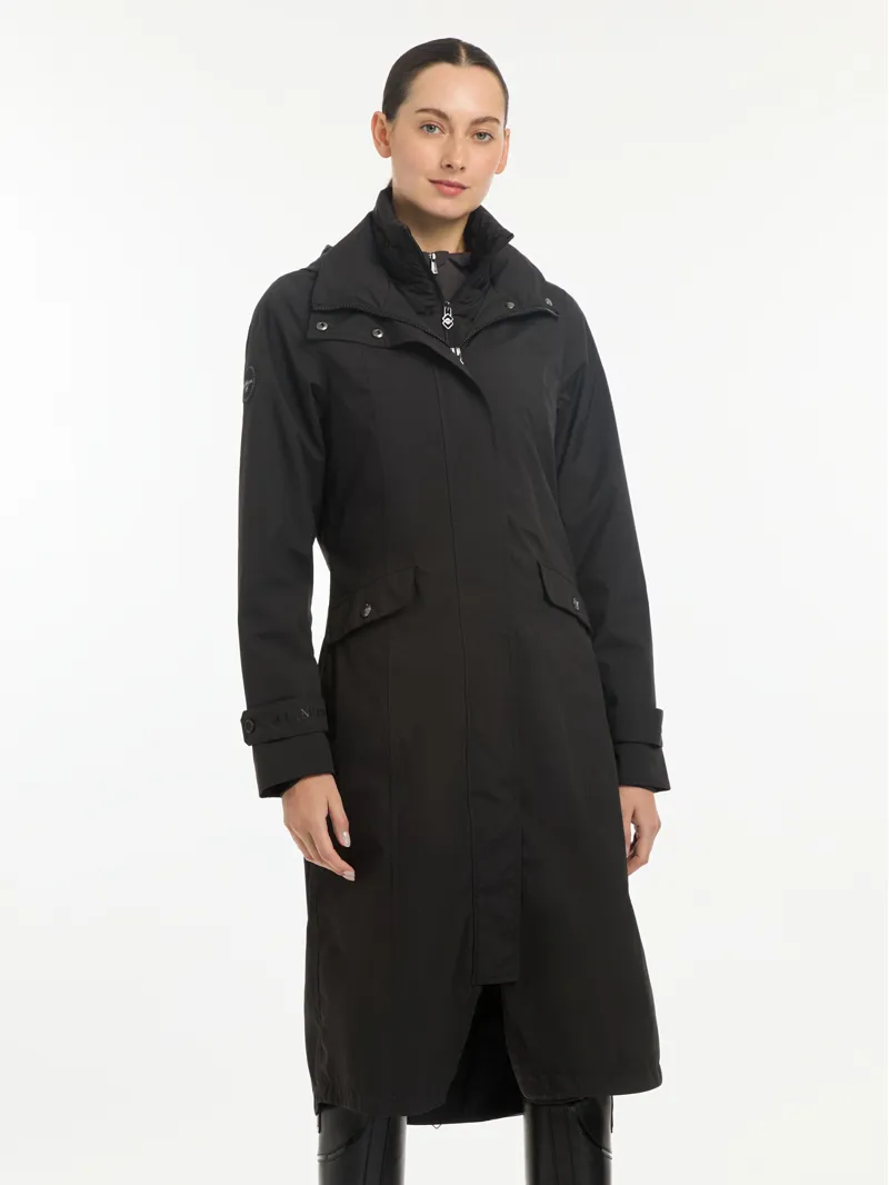 LeMieux Amelie Waterproof Lightweight Riding Coat In Black