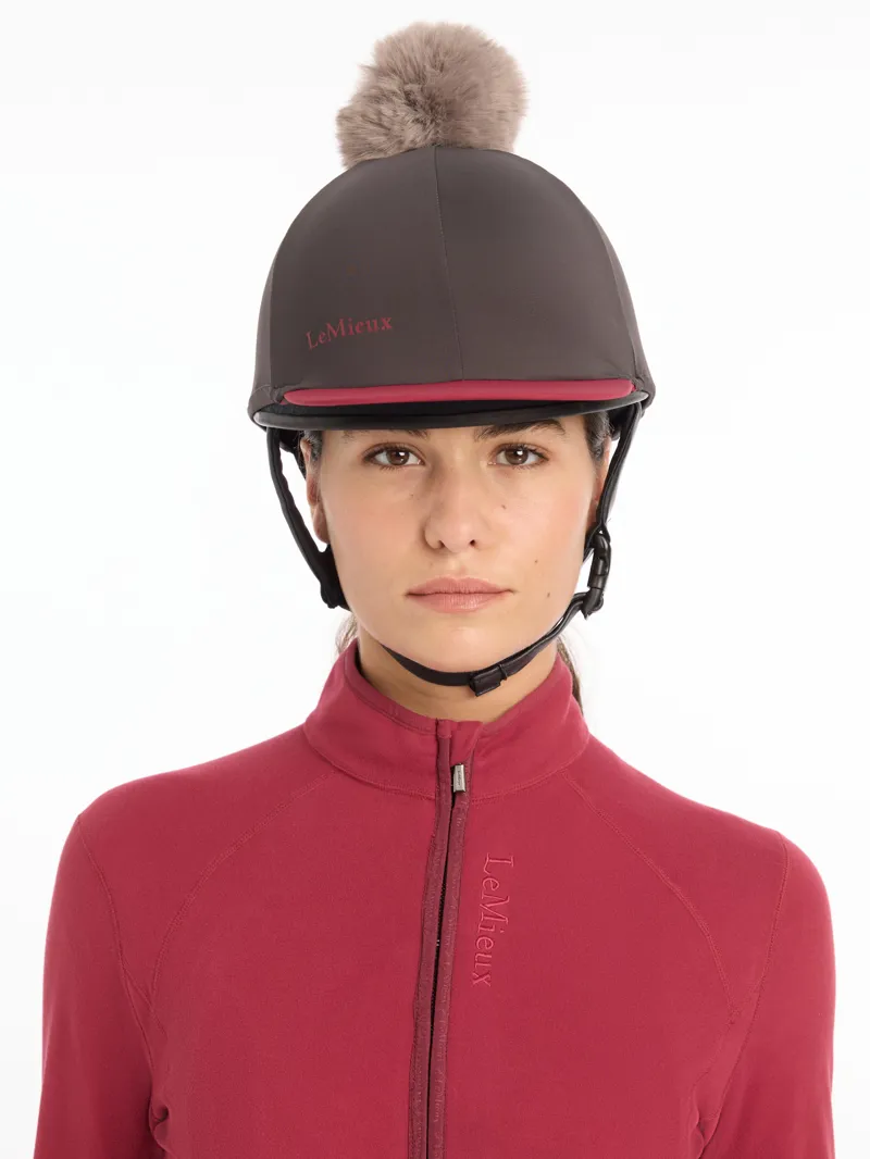 LeMieux Pom Hat Silk Cinder-5