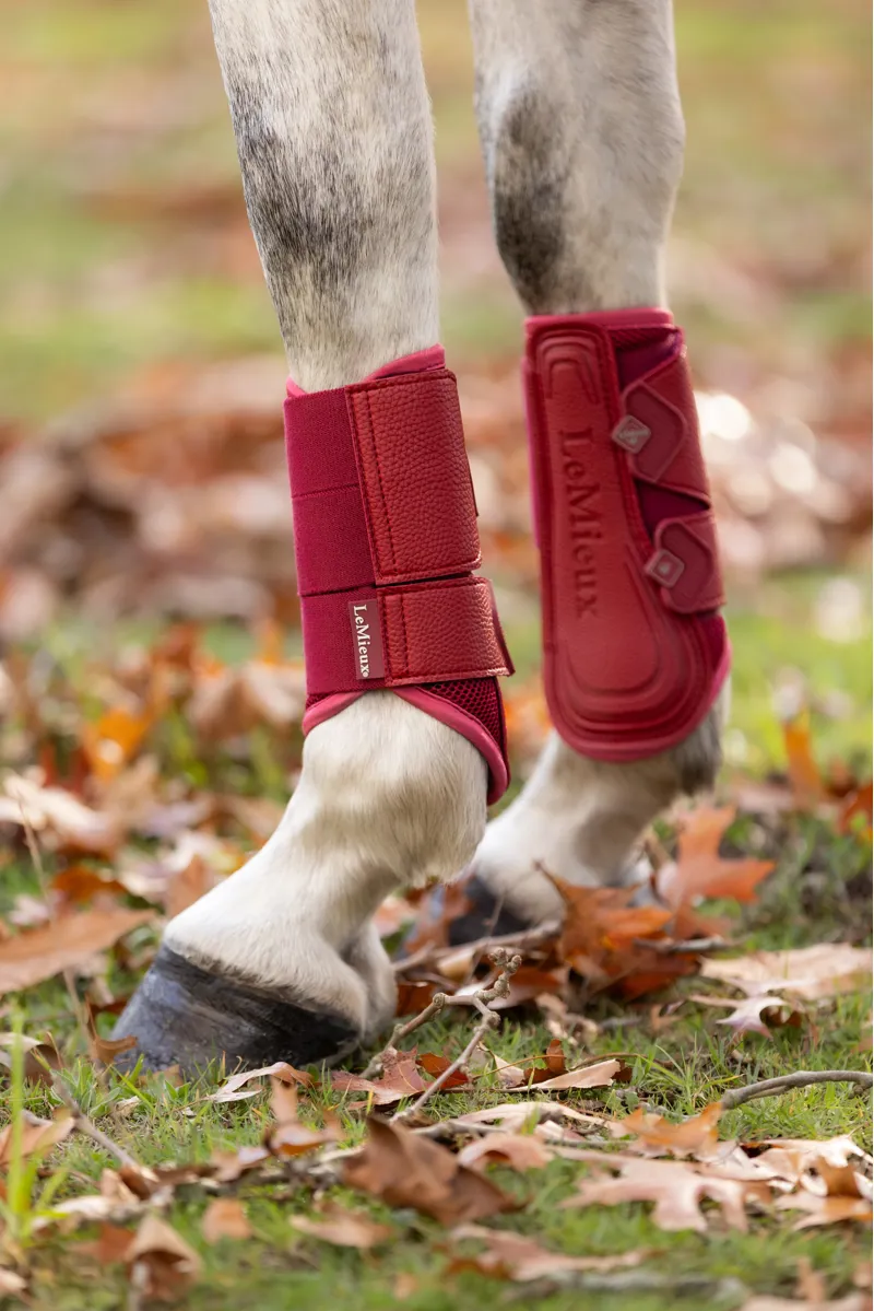 LeMieux Arika Mesh Brushing Boots Ember-3