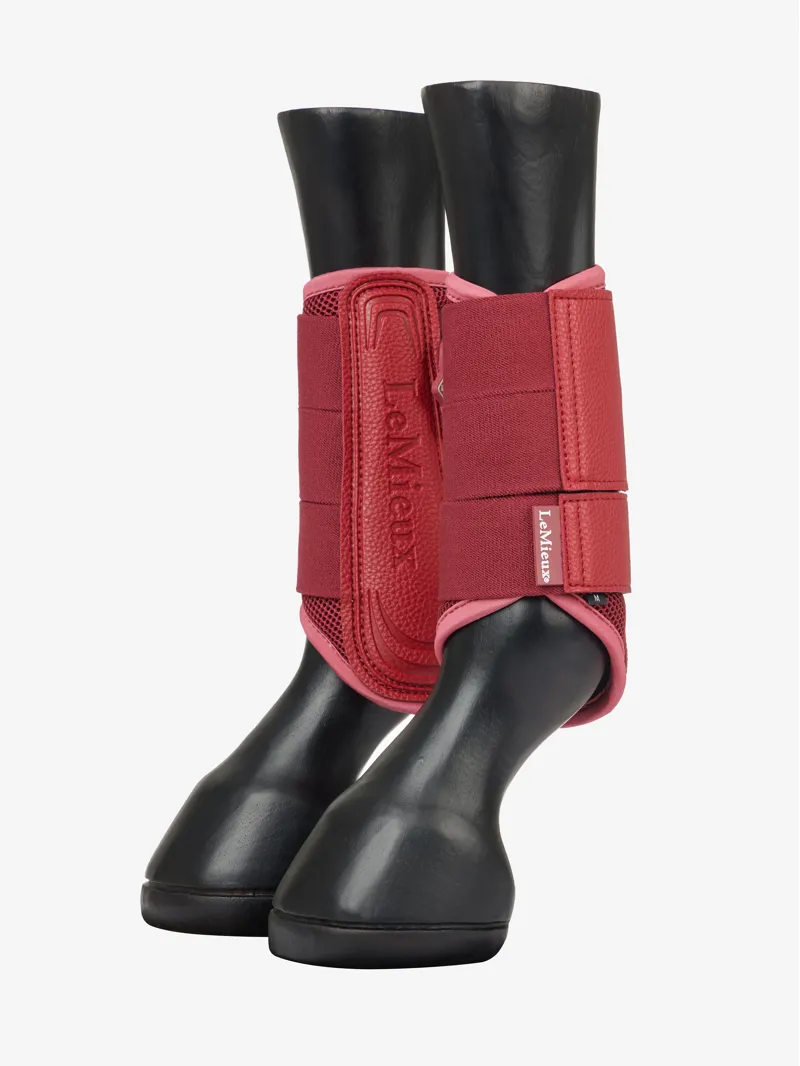 LeMieux Arika Mesh Brushing Boots Ember-2