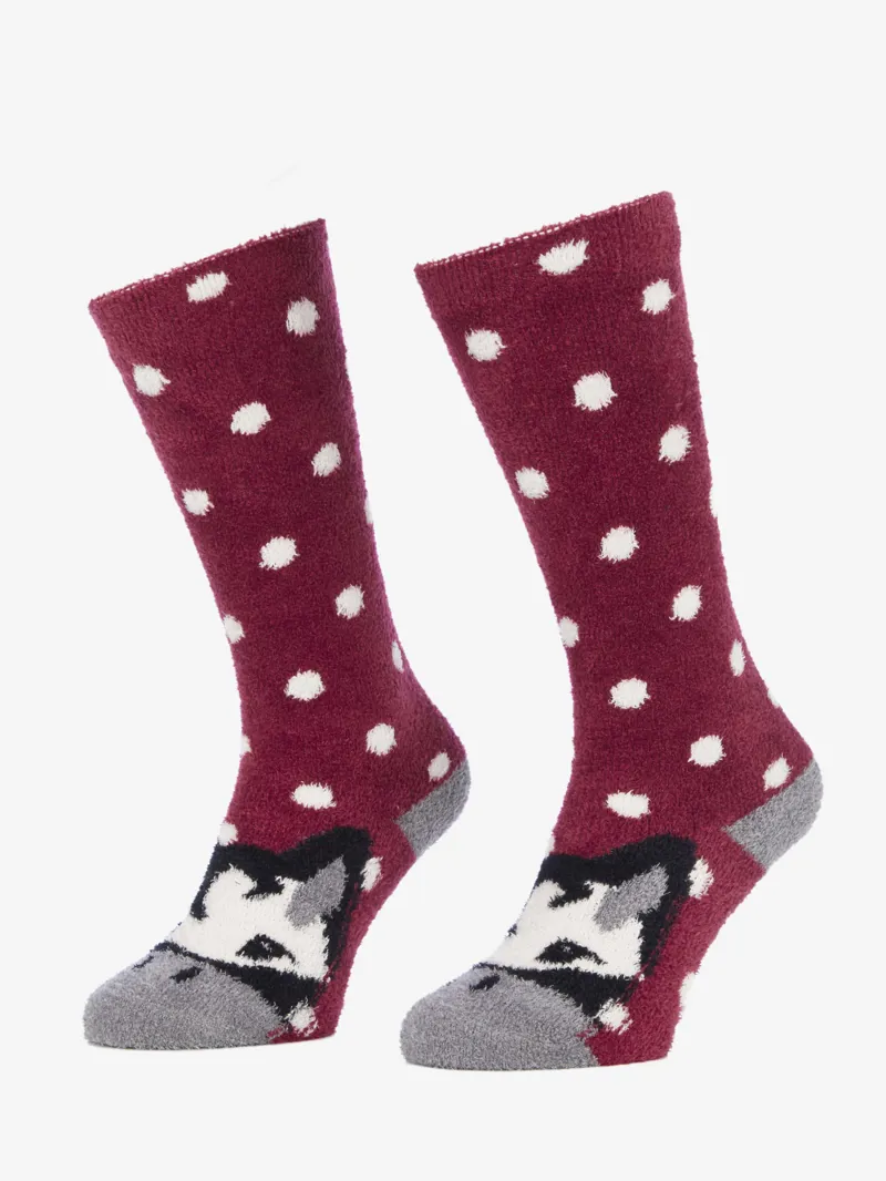 LeMieux Fluffy Character Socks Razzle Junior