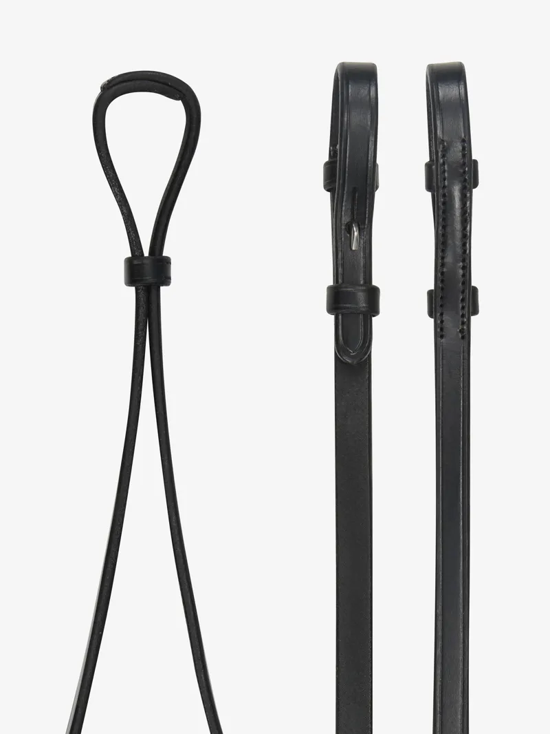 LeMiueux Curb Rein Black/Silver