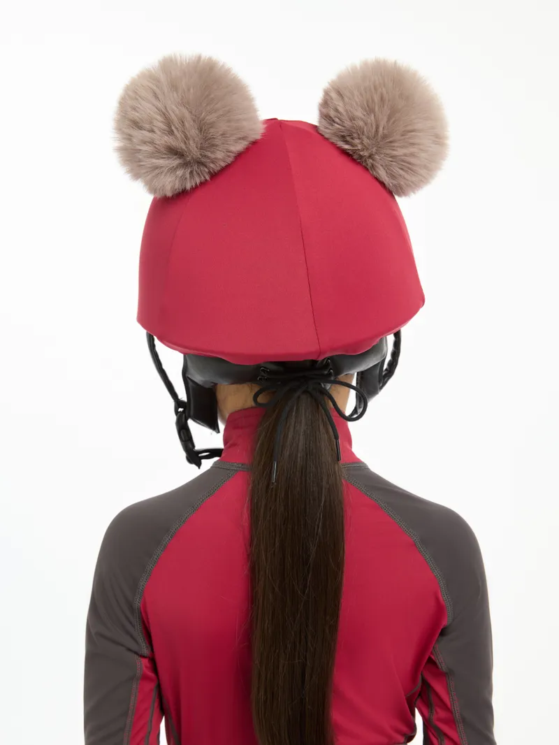 LeMieux Mini Double Pom Hat Silk Ember-1