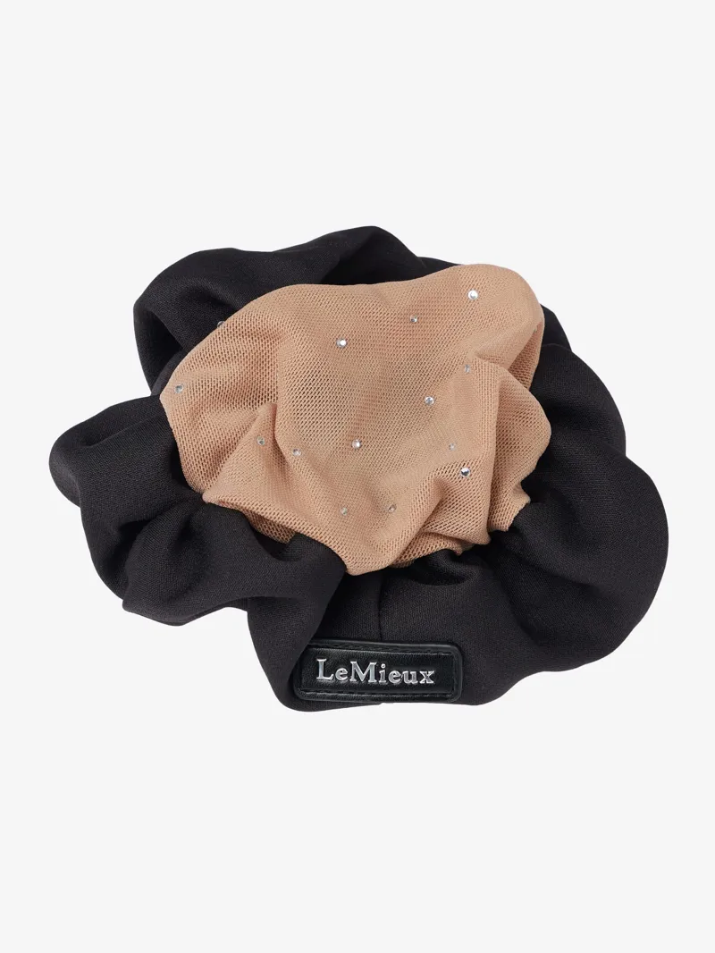 LeMieux Scrunchie With Crystal Hair Net Black/Blonde