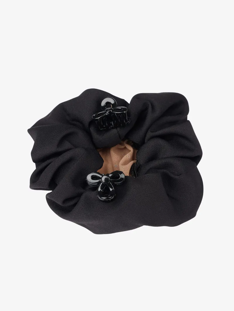 LeMieux Scrunchie With Crystal Hair Net Black/Blonde-1