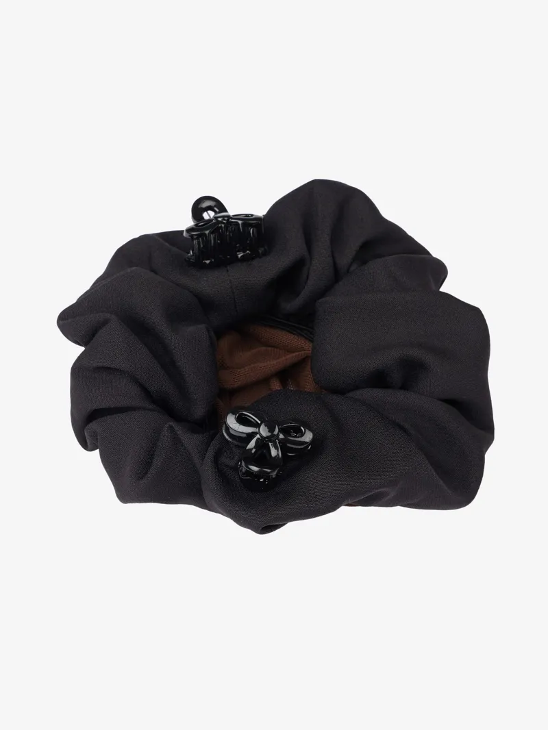 LeMieux Scrunchie With Crystal Hair Net Black/Brown