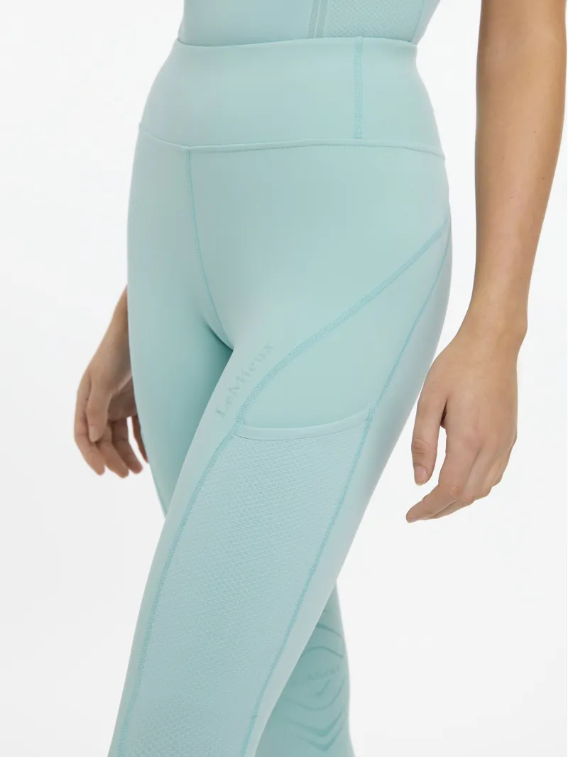 LeMieux Womens Lydia Mesh Leggings Aqua-2