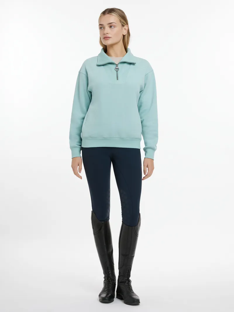 LeMieux Womens Keira Quarter Neck Sweater Aqua-4