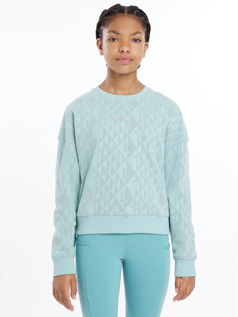 LeMieux Young Rider Clea Crew Sweater Aqua
