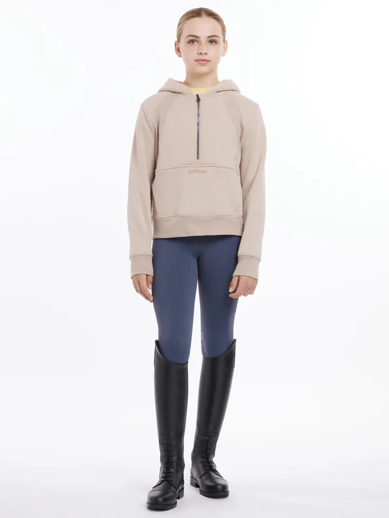 LeMieux Young Rider Harriet Pop Over Hoodie Almond-1