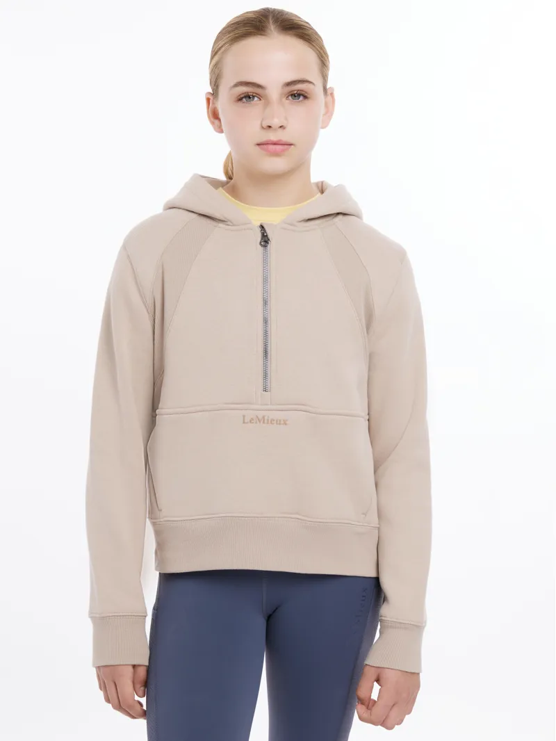 LeMieux Young Rider Harriet Pop Over Hoodie Almond